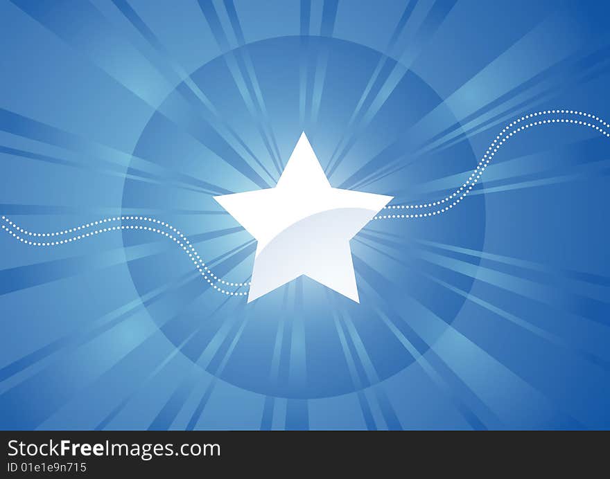 Star art blue background