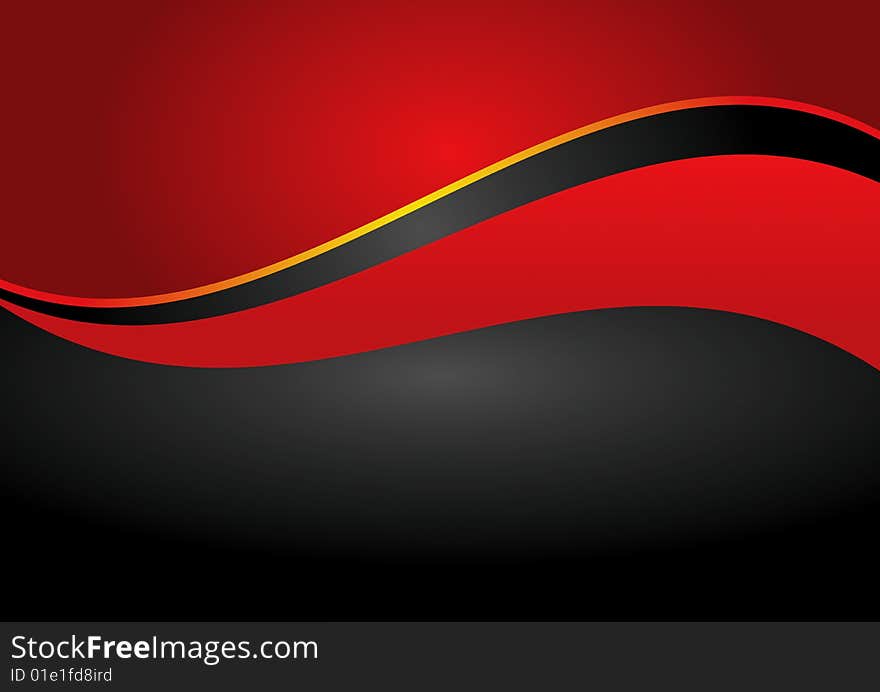 Abstract wavy style colorful red background, also