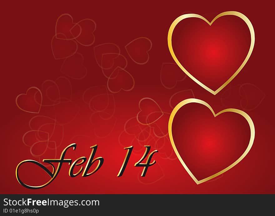 Cute valentine greeting card background. Cute valentine greeting card background