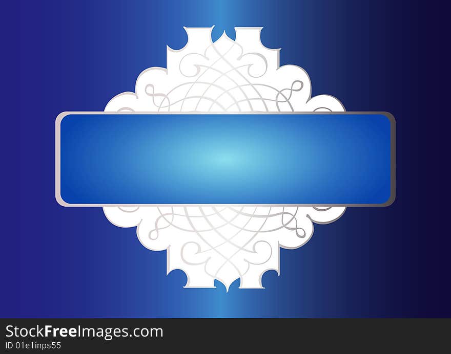 Ornamental blue banner