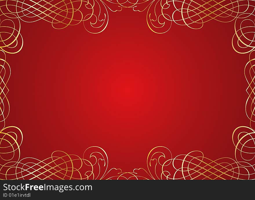 Red ornament background