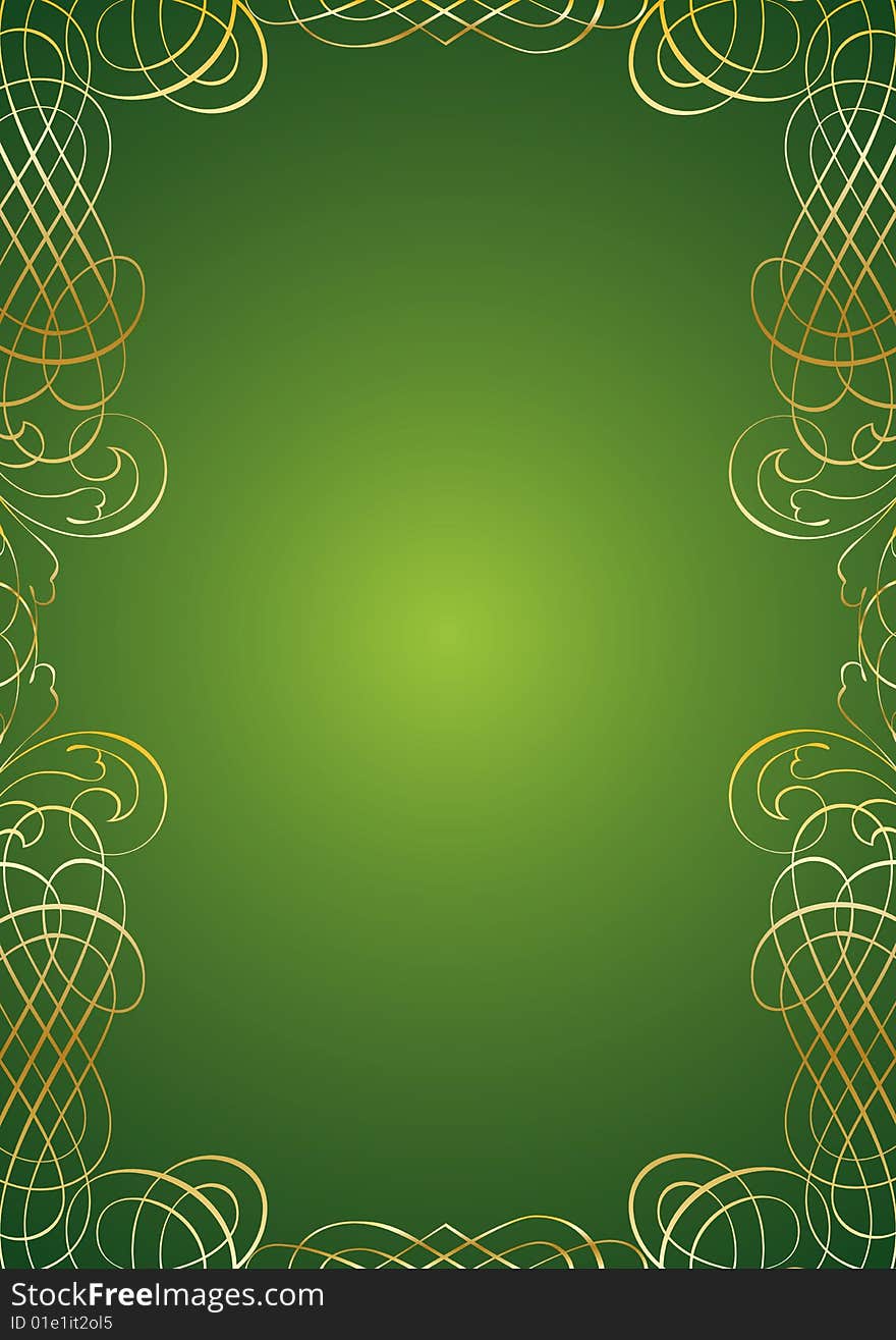 Green Ornament Background