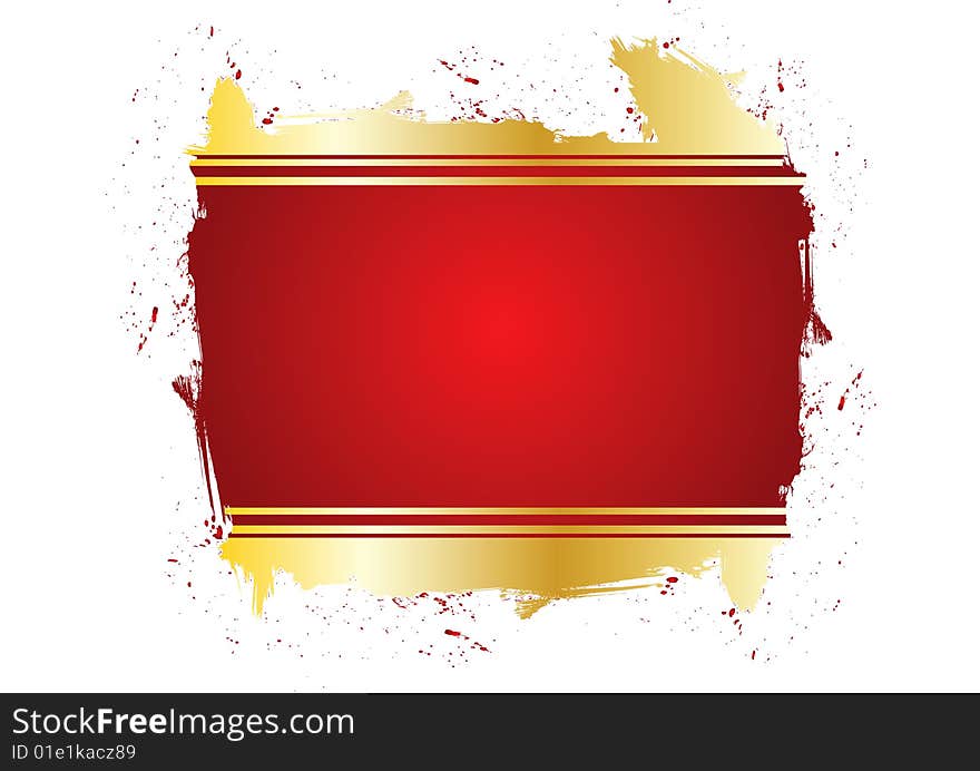 Grungy red frame