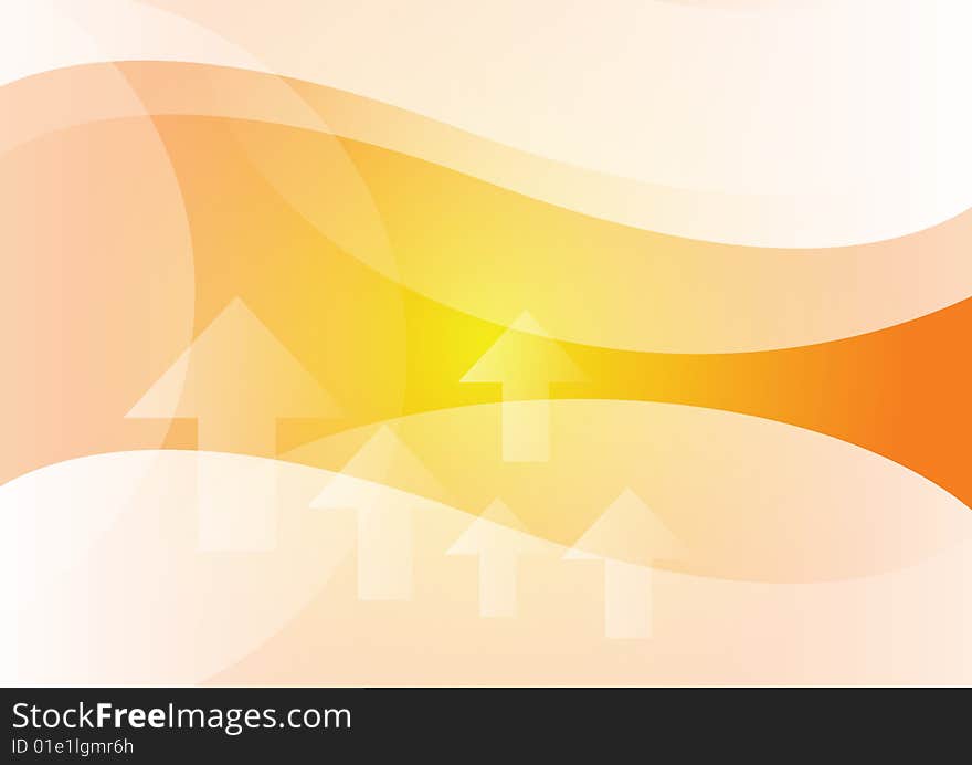 Abstract wavy style background with arrow. Abstract wavy style background with arrow