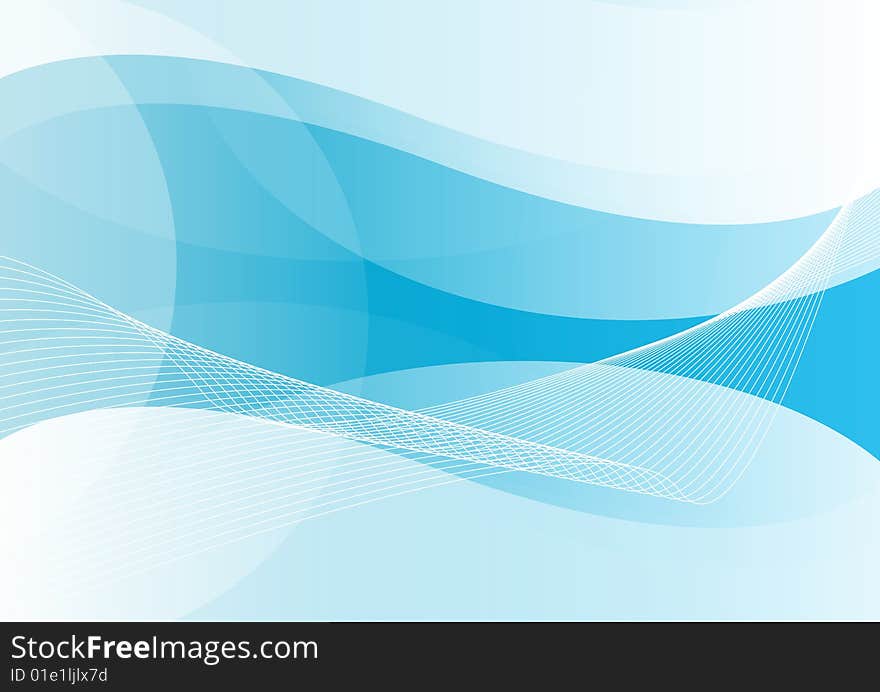 Abstract wavy style blue lined background. Abstract wavy style blue lined background