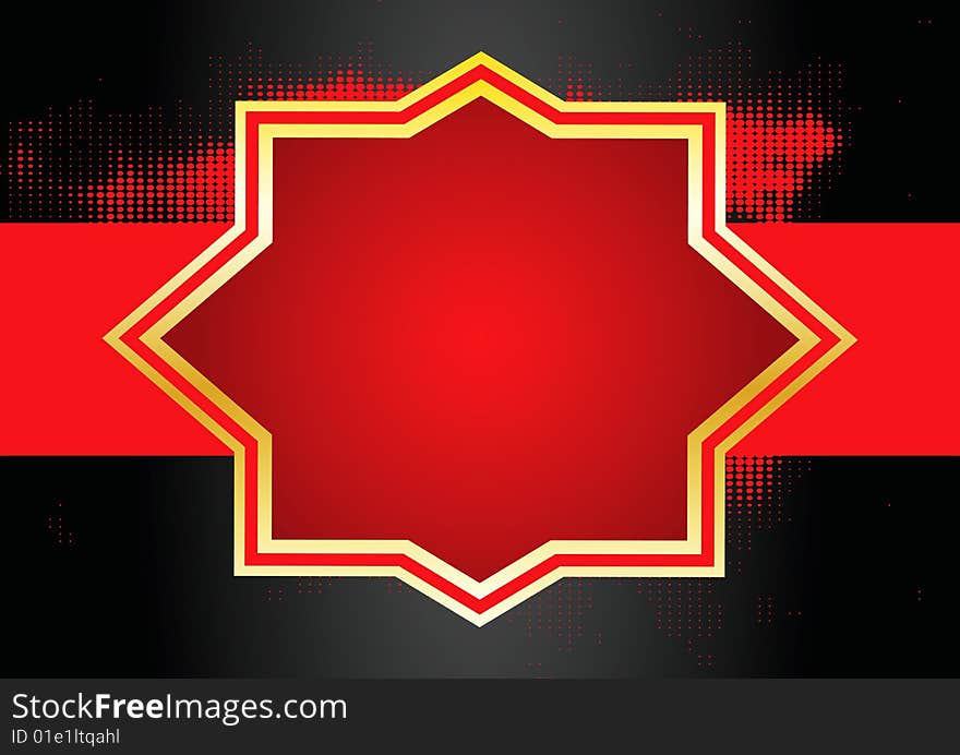 Red ornamental frame background also . Red ornamental frame background also