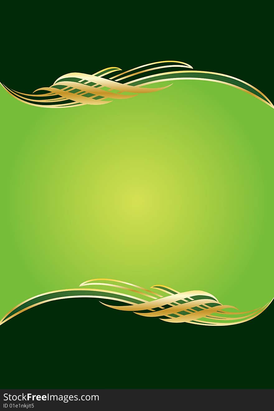 Green ornamental background also