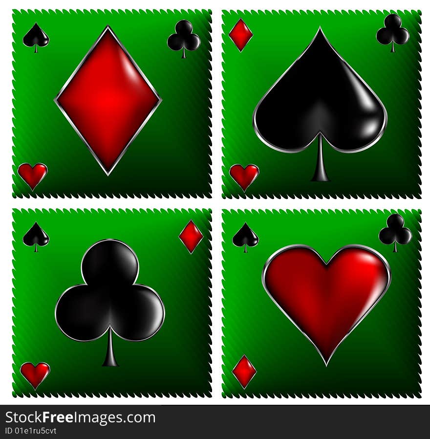 Poker cards signs