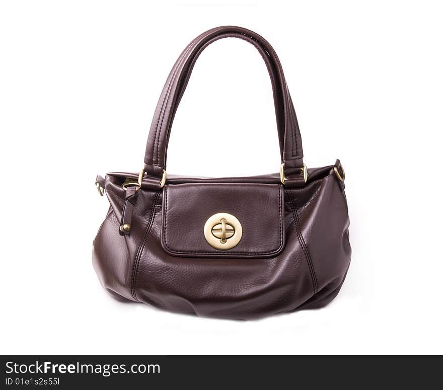 brown leather bag