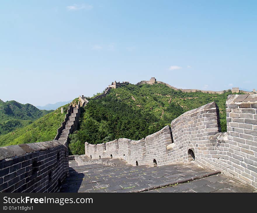 Great Wall of China on a sunny day, no people as well. Great Wall of China on a sunny day, no people as well.