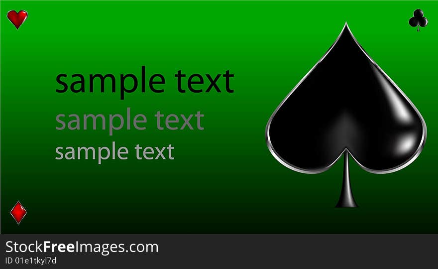 vector illustration of Poker cards signs