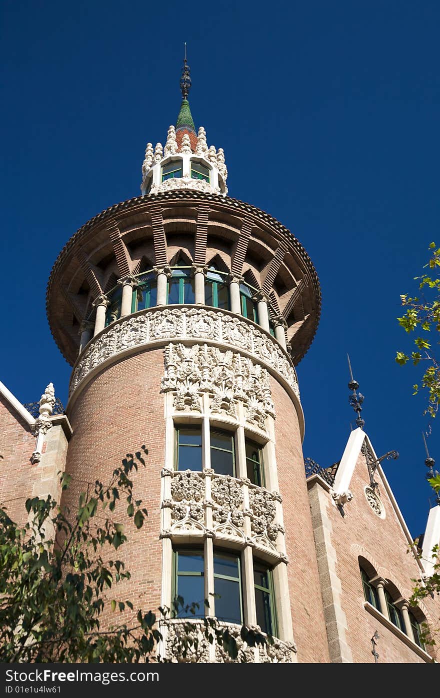 Tower detail in barcelona