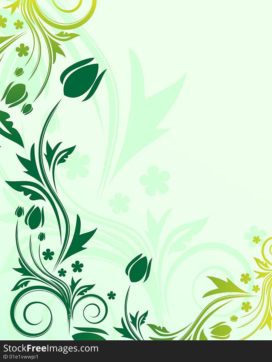 Floral background with place for your text