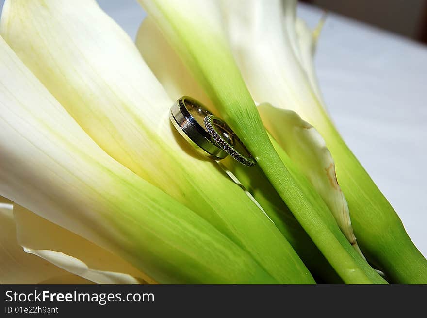 Flowers And Wedding Rings