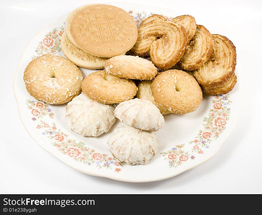 Cookies on saucer