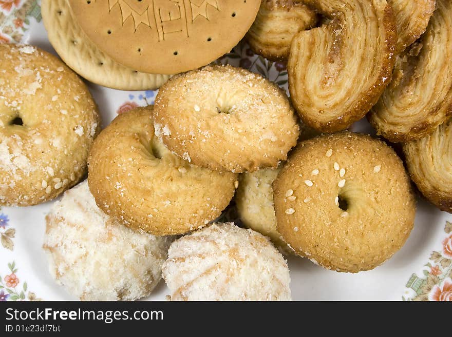 Cookies on saucer