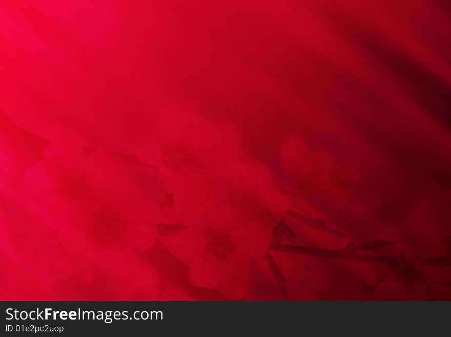 Abstract background with floral design