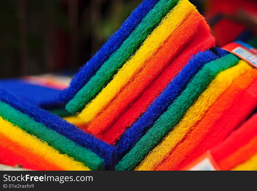 Rainbow scrub pads