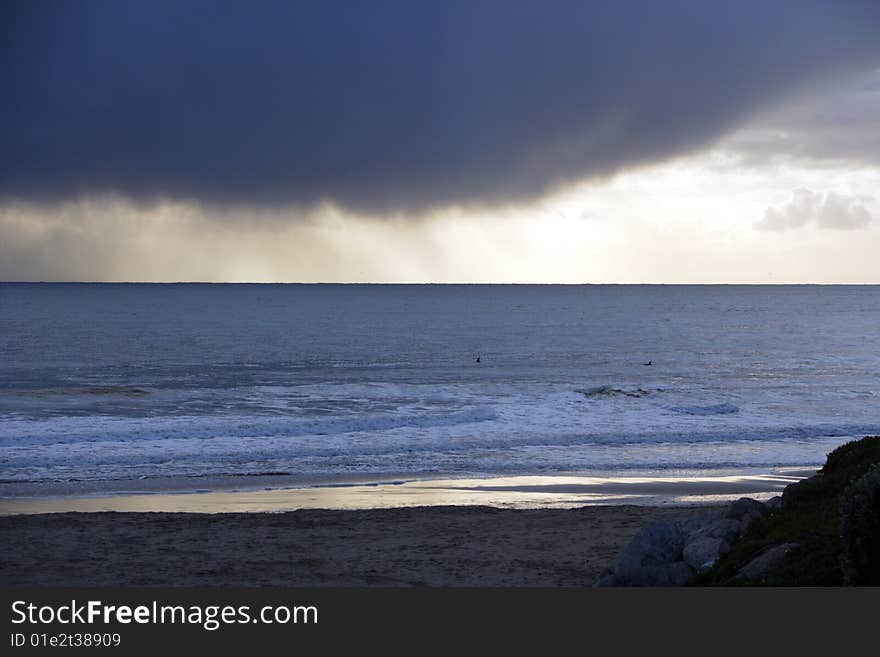 Storm Clouds over the ocean