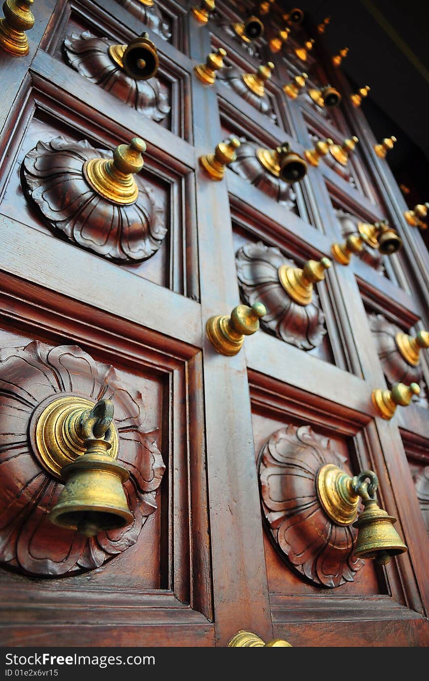 Bells on temple door