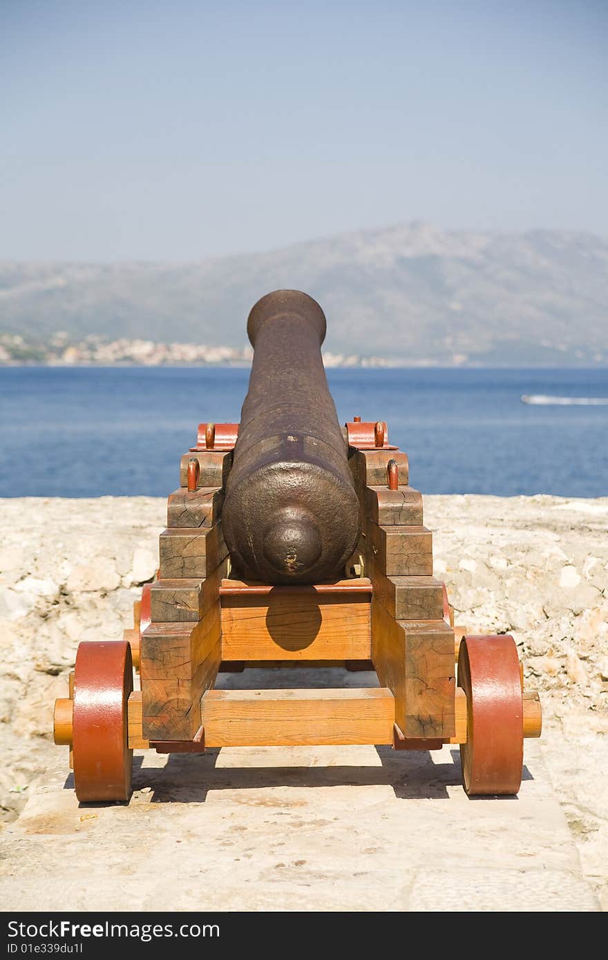 Historic canon on Korcula Island - Croatia. Historic canon on Korcula Island - Croatia