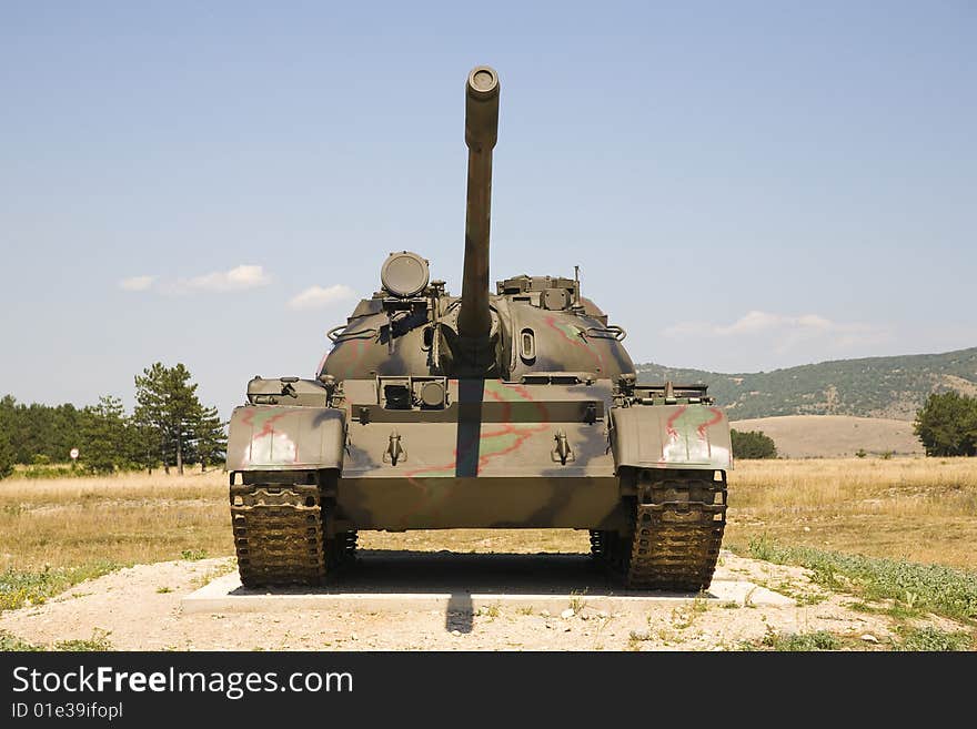 Heavy tank T-80 in Croatia - leftover after civil war. Heavy tank T-80 in Croatia - leftover after civil war