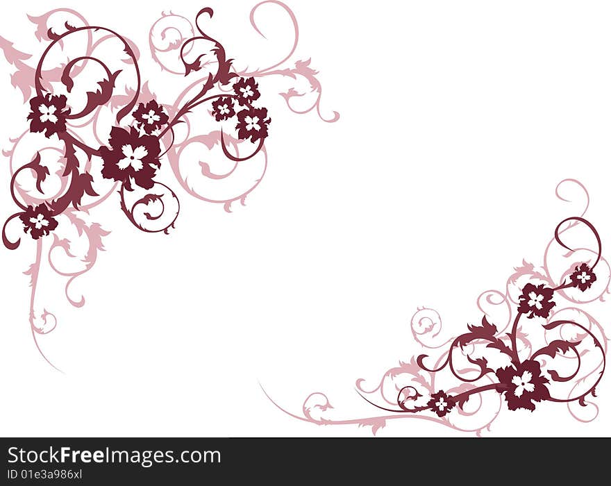 Abstract floral background, vector illustration