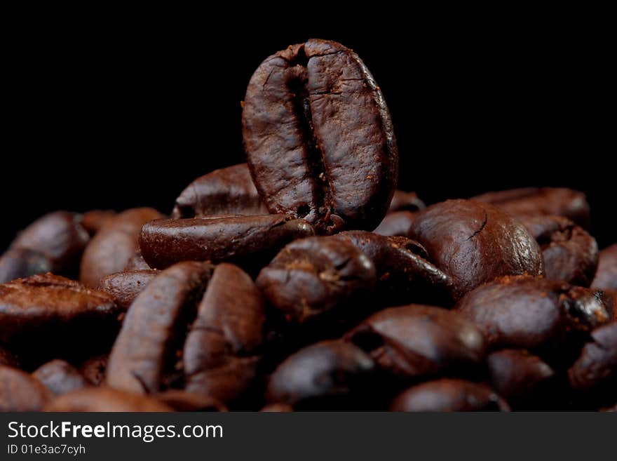 Image of aromatic roasted coffee beans