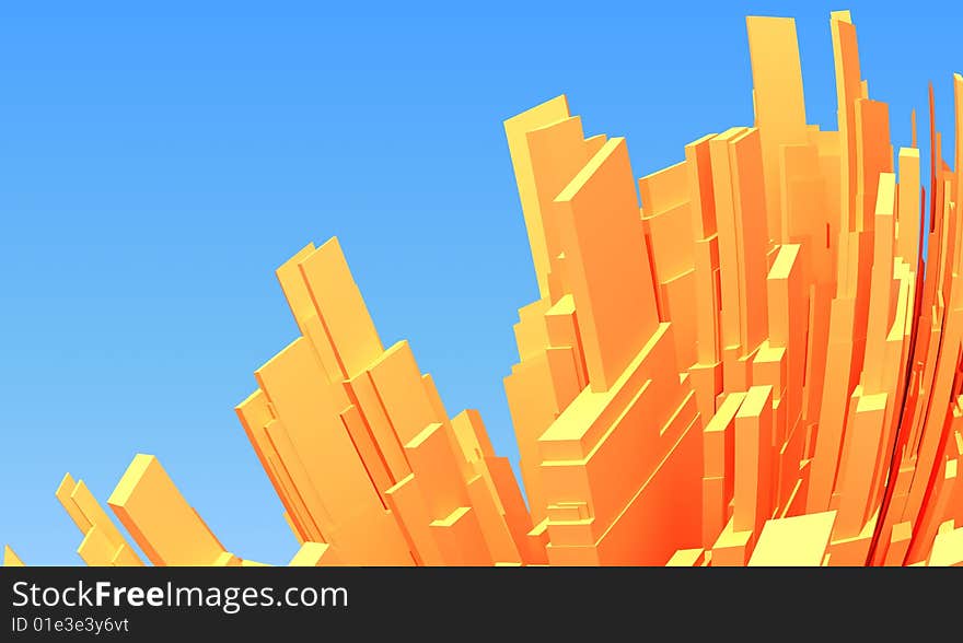 Abstract 3d city