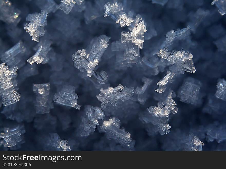 Closeup view of snow