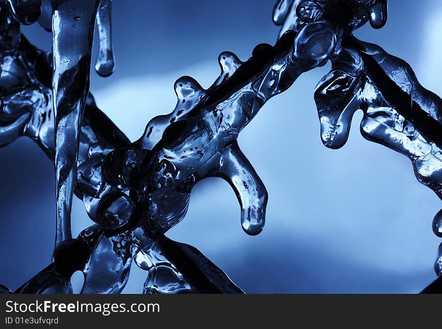 Ice on chain link fence. Ice on chain link fence