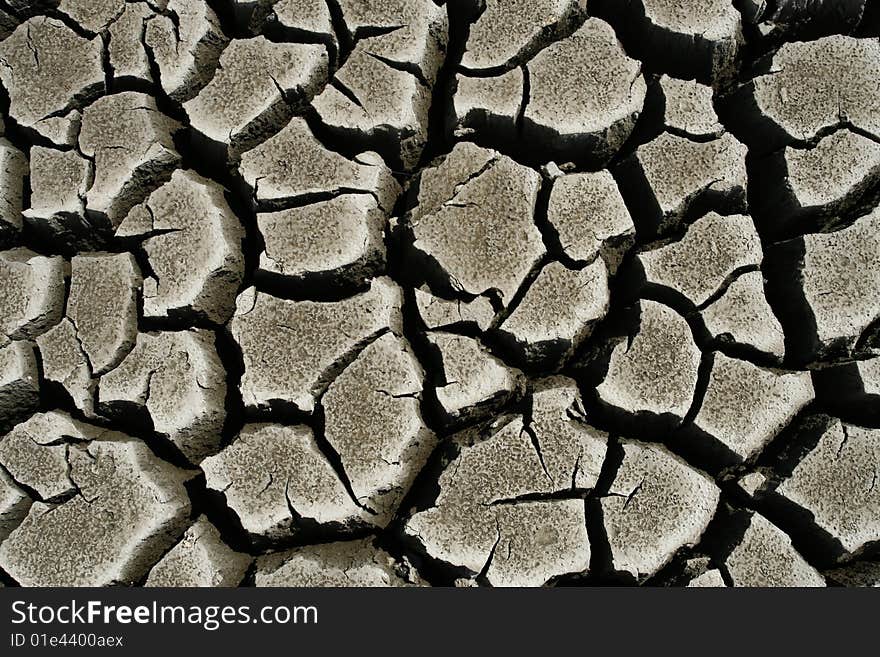 Global warming concept. Cracked ground. Global warming concept. Cracked ground