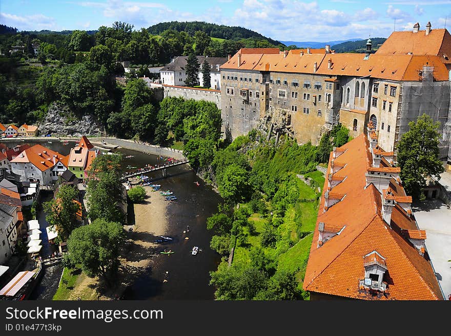 The town of Cesky Krumlov is a popular destination of thousands of visitors from the whole world. The city has preserved as a medieval architectonics historical monument. The town of Cesky Krumlov is a popular destination of thousands of visitors from the whole world. The city has preserved as a medieval architectonics historical monument.