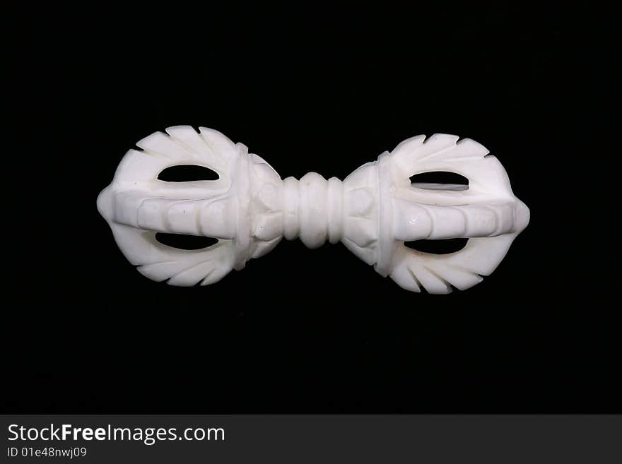 Ivory carving ornaments in a black background