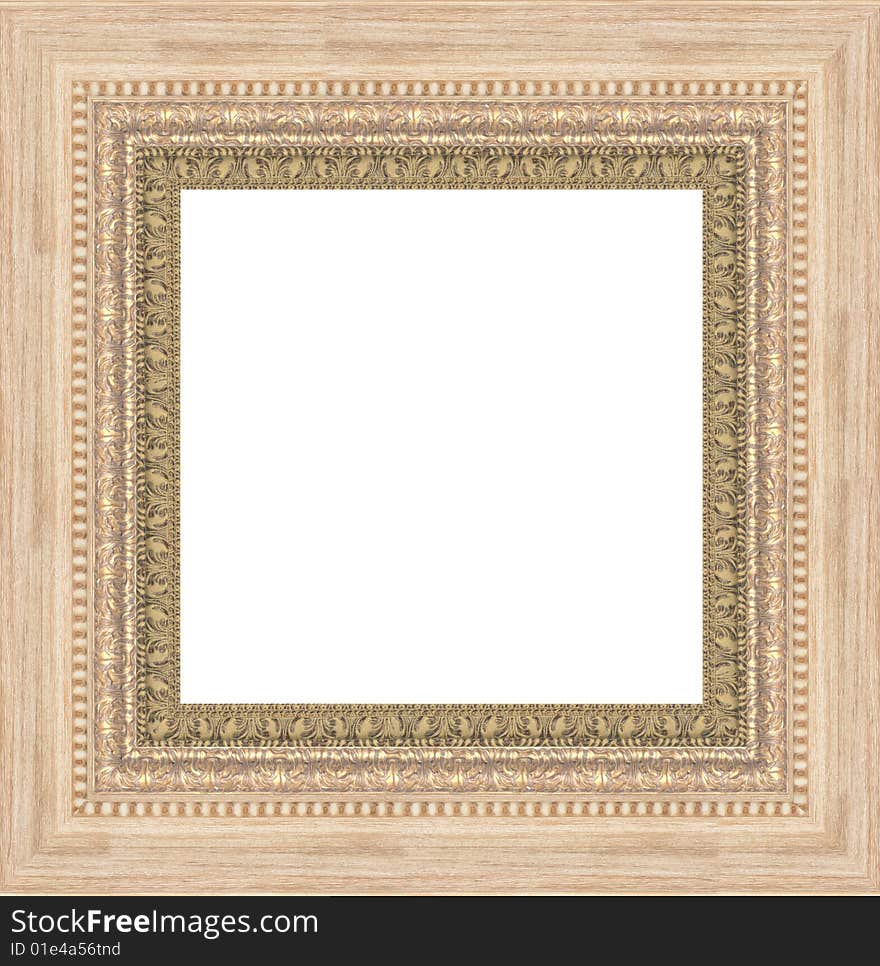 A picture frame on a white