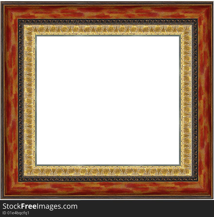 A picture frame on a white