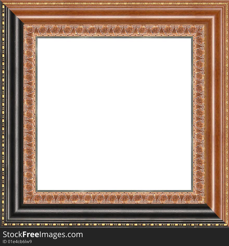 A picture frame on a white