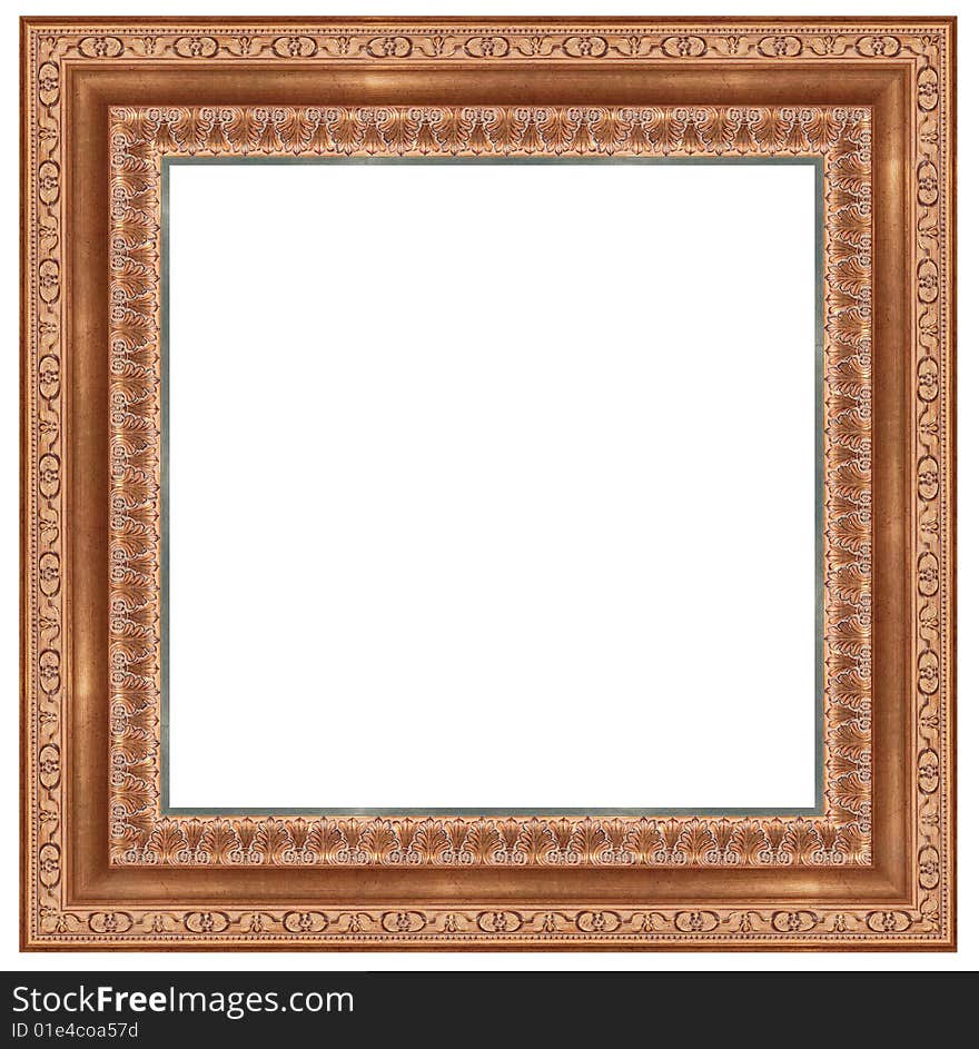 A picture frame on a white