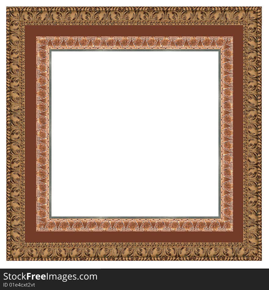 A picture frame on a white