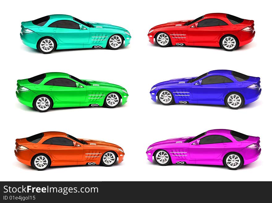 Coloured cars