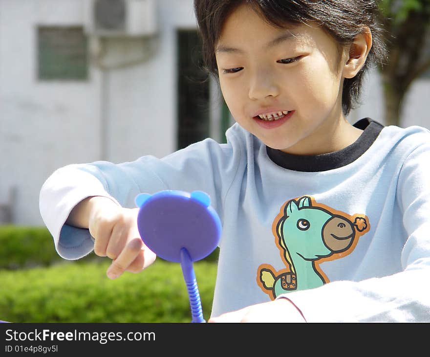 A beautiful little girl in China. A beautiful little girl in China