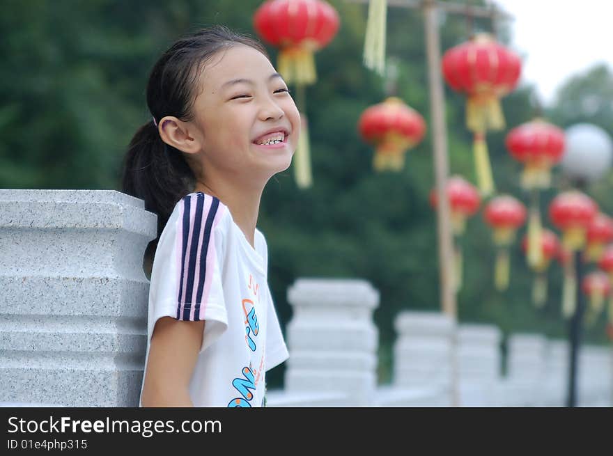 A beautiful little girl in China. A beautiful little girl in China