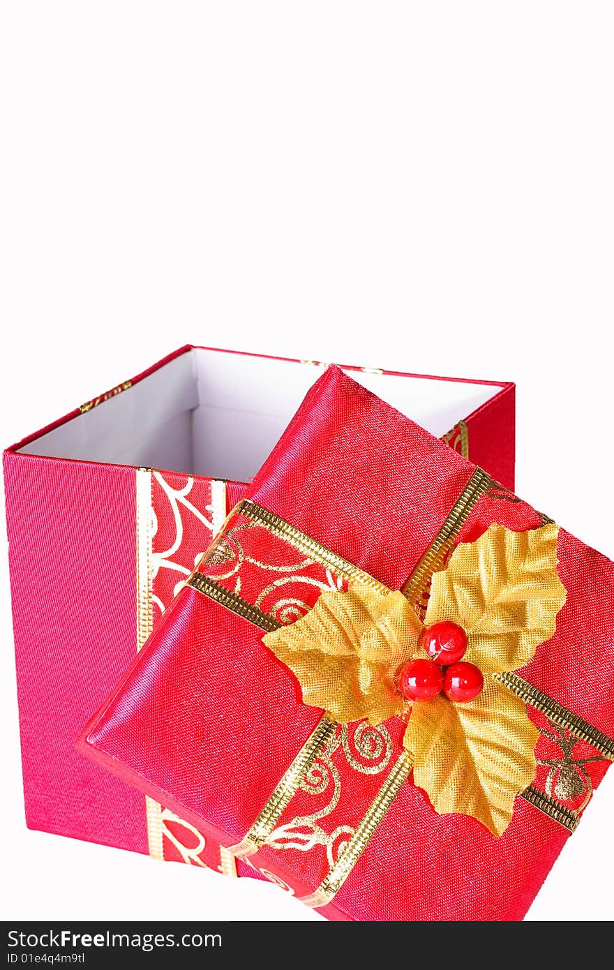 Red gift box ready for a special occasion