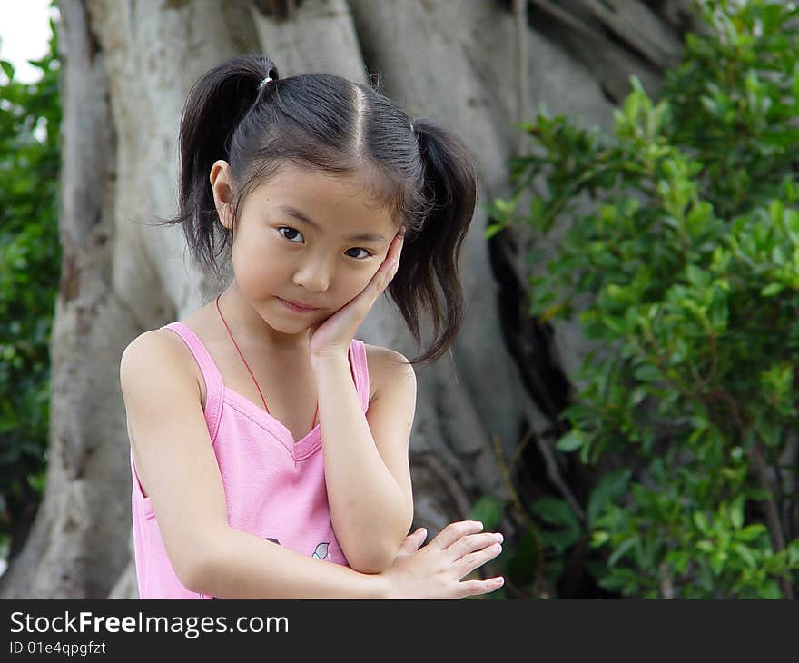 A beautiful little girl in China. A beautiful little girl in China