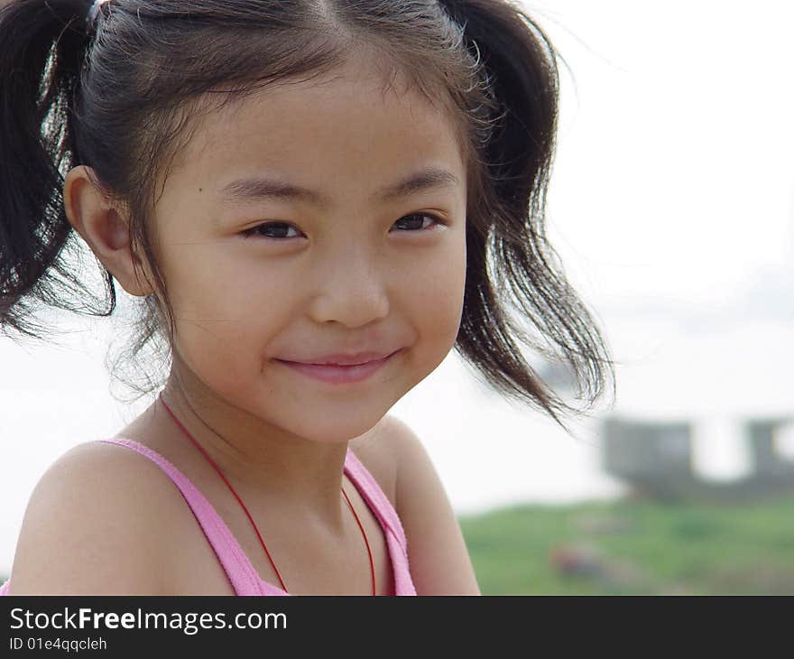 A beautiful little girl in China. A beautiful little girl in China