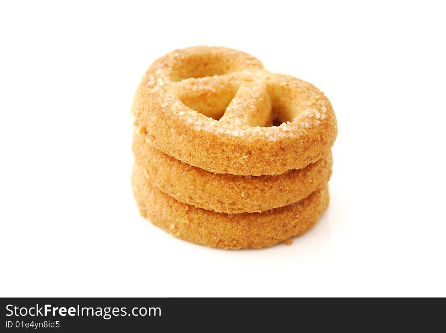 Close-up of cookies with white background