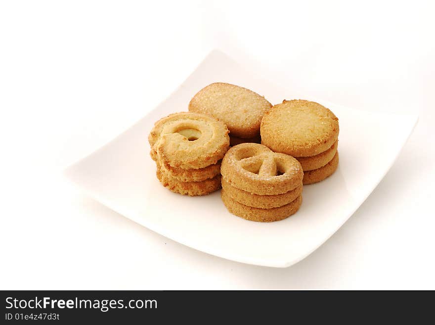 Cookies In White Plate