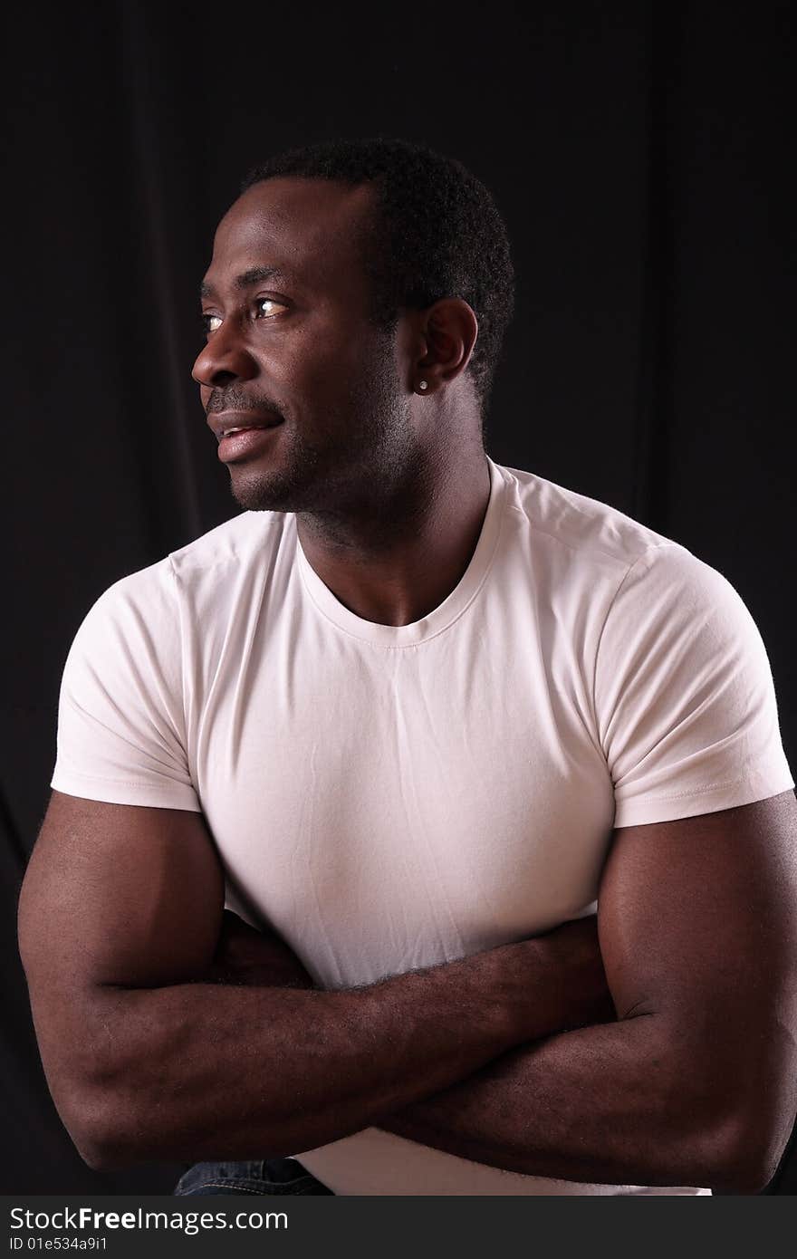 Portrait of a young man in the studio. Portrait of a young man in the studio