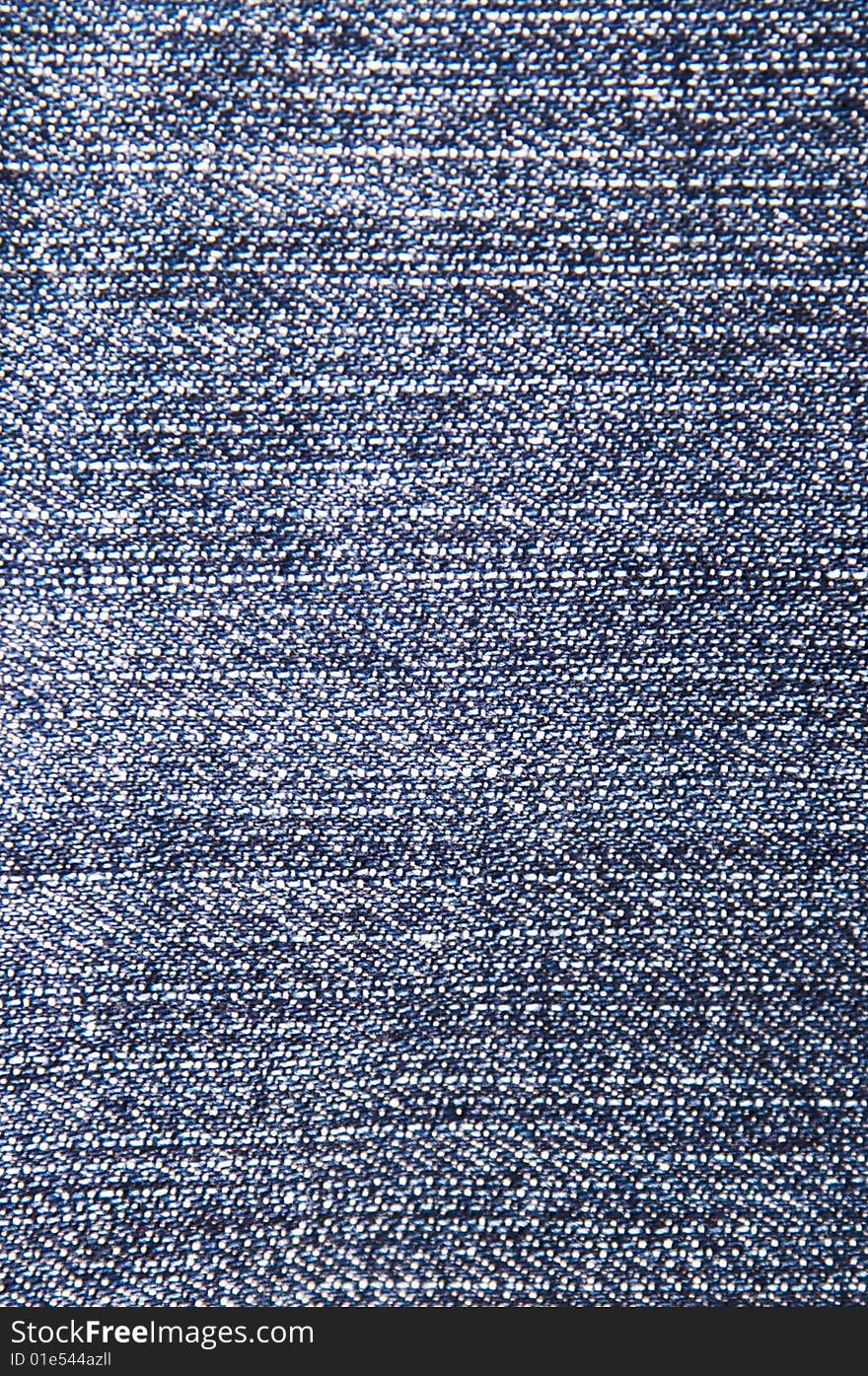 Close up on denim cloth