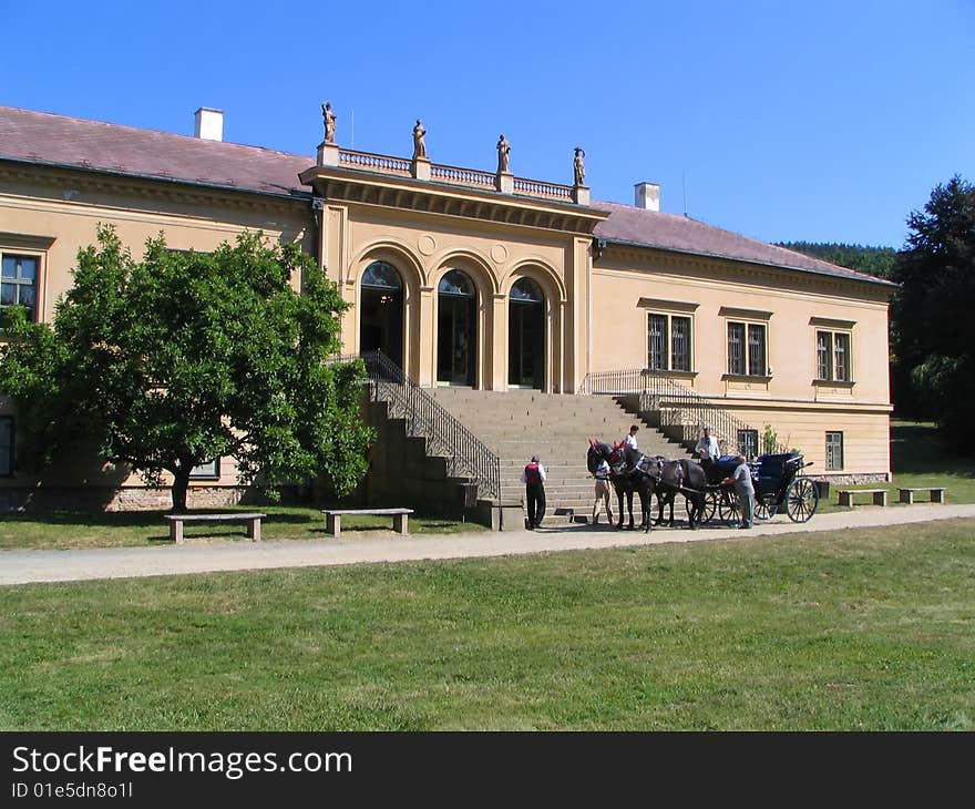 Manor house in the park in Cechy pod Kosirem. Manor house in the park in Cechy pod Kosirem